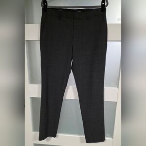Classic Black Plaid Dress Pants